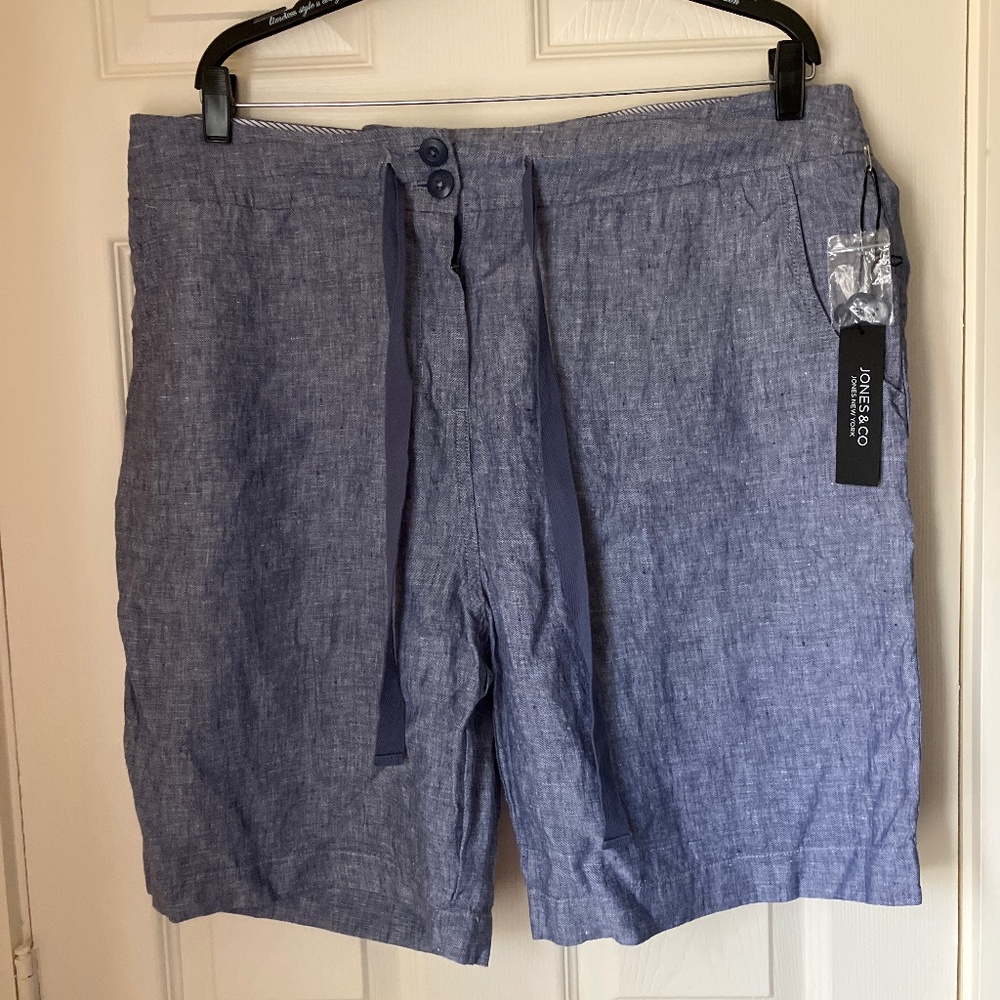 Jones New York Women's Bermuda 100% Linen Shorts/ Summer